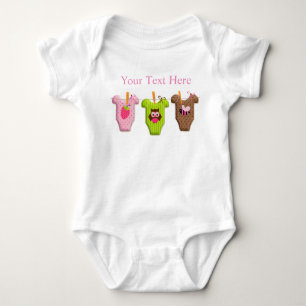 Clothes Line Baby Outfit Personalized with Name Bodysuit