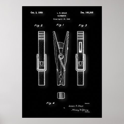 Clothes Pin Patent Poster