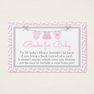 Clothesline Baby Shower Book Request Card