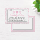 Clothesline Baby Shower Book Request Card (Desk)
