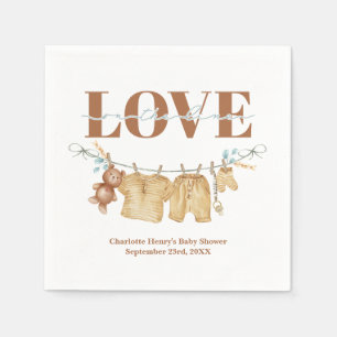 Clothesline Baby Shower Paper Napkins