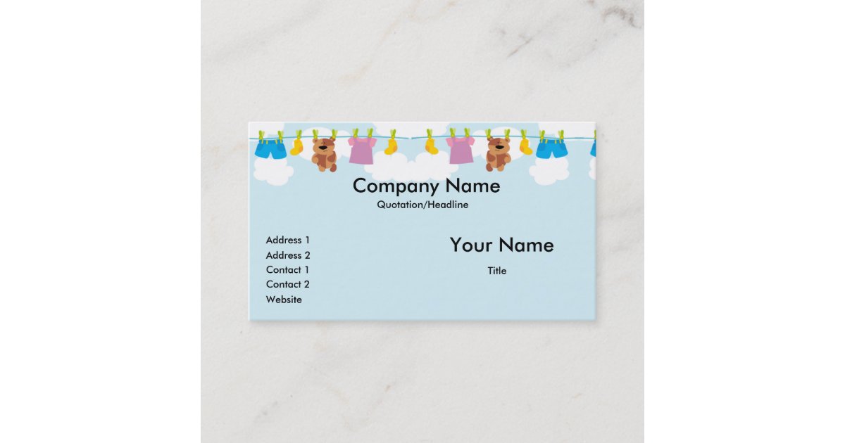 Clothesline Business Cards | Zazzle