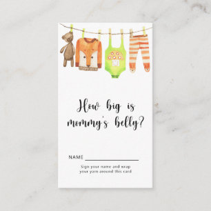 Clothesline - how big is mommy's belly enclosure card