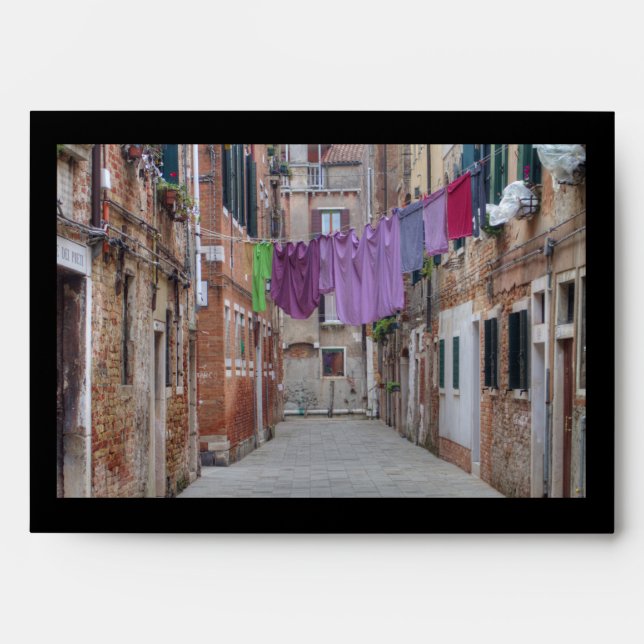 Clothesline In Venice Italy Envelope (Front)
