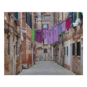 Clothesline In Venice Italy Poster