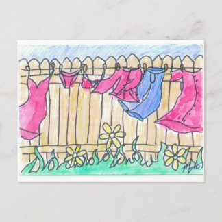Clothesline Postcard