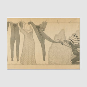 Clothesline, Savage Iowa, 1923 by Grant Wood Tissue Paper