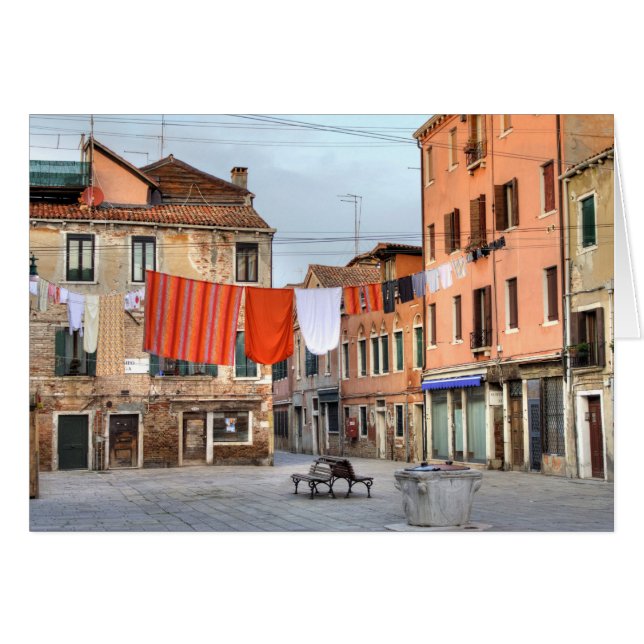 Clotheslines At Campo Ruga Cards (Front Horizontal)
