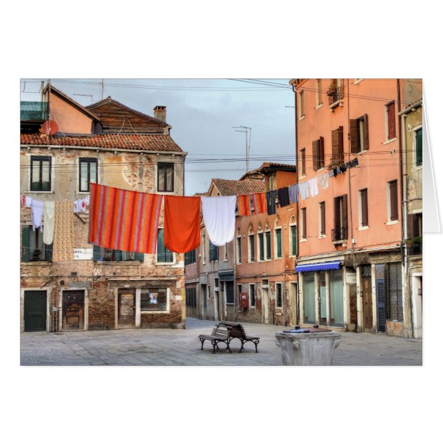 Clotheslines At Campo Ruga Cards (Front Horizontal)