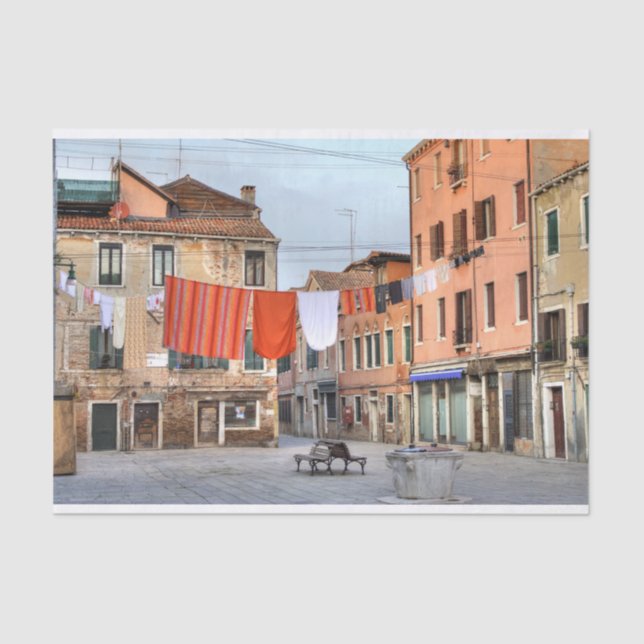 Clotheslines At Campo Ruga Tissue Paper (Front)