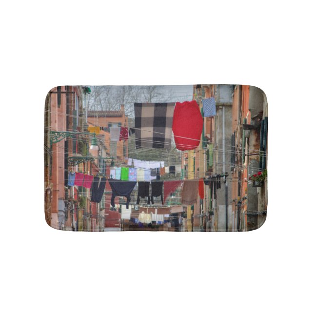 Clotheslines In Venice Italy Bathroom Mat (Front)