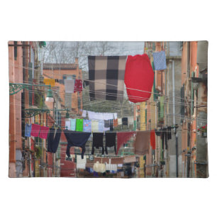 Clotheslines In Venice Italy Cloth Placemat