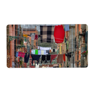 Clotheslines In Venice Italy Label