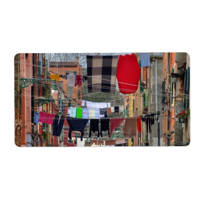 Clotheslines In Venice Italy Label (Front)