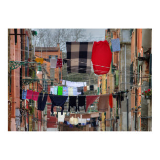 Clotheslines In Venice Italy Poster