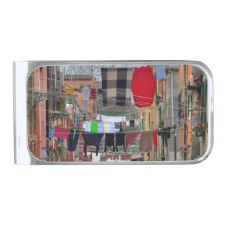 Clotheslines In Venice Italy Silver Finish Money Clip