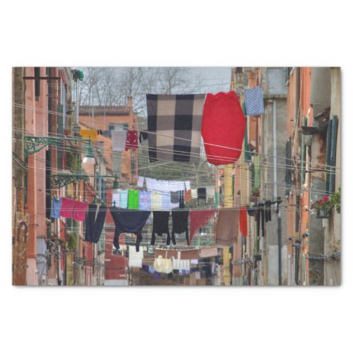 Clotheslines In Venice Italy Tissue Paper