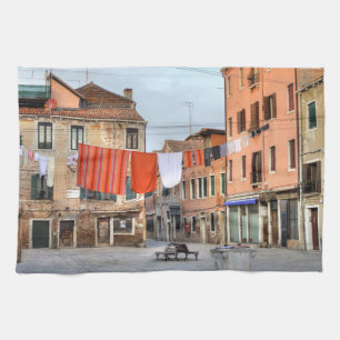 Clotheslines In Venice Italy Towel