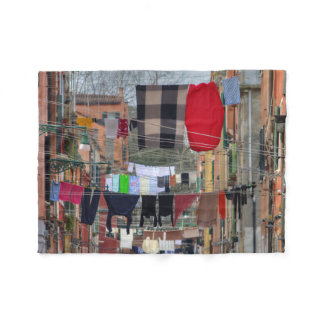 Clotheslines, Venice Italy Fleece Blanket