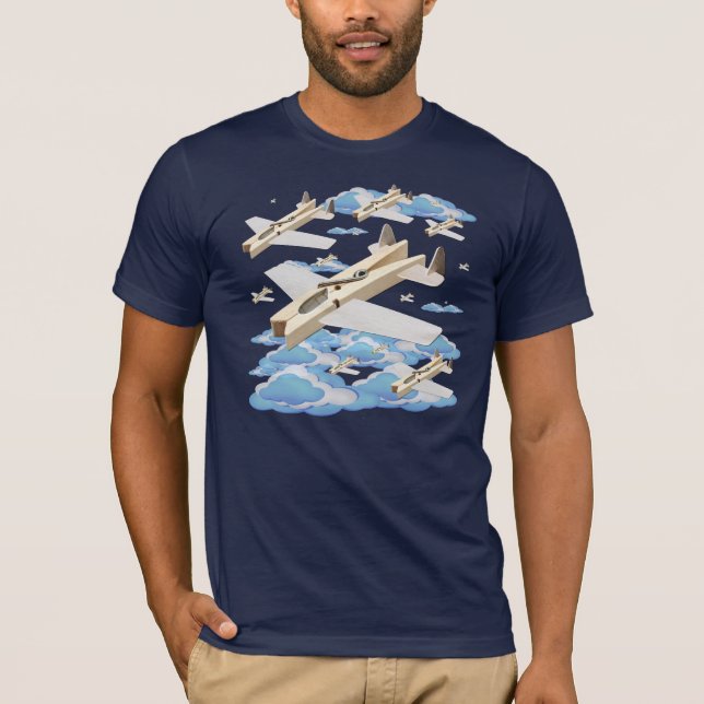 Clothespin Airplanes T-Shirt (Front)