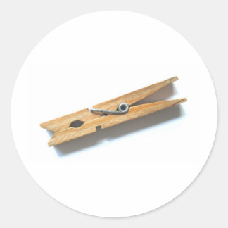 clothespin classic round sticker