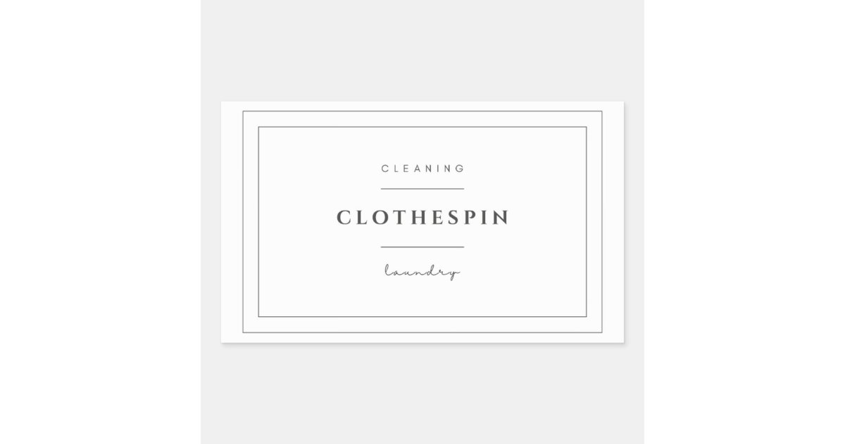 Clothespin Label Sticker | Zazzle