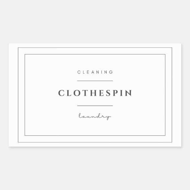 Clothespin Label Sticker (Front)