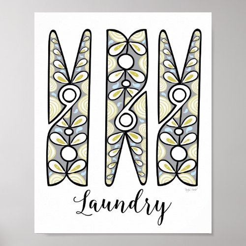 Clothespin Laundry Room Wall Art