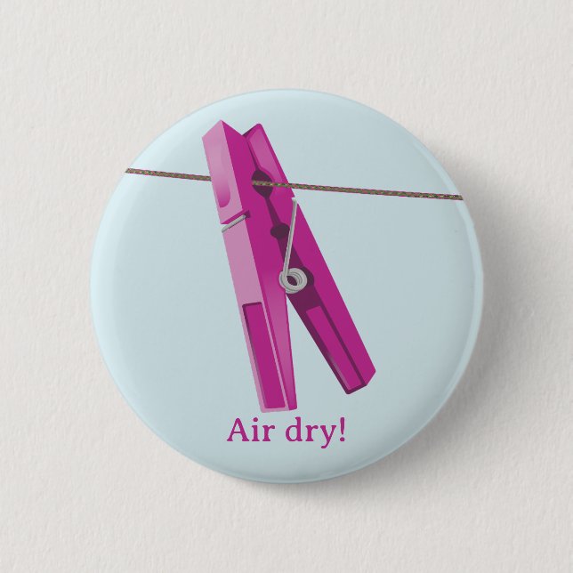 Clothespin washing line peg button (Front)