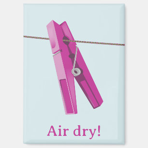 Clothespin washing line peg magnet