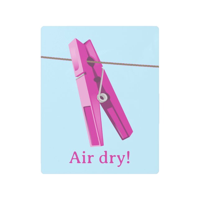 Clothespin washing line peg metal print (Front)