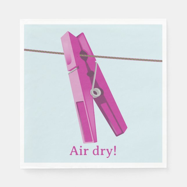 Clothespin washing line peg napkins (Front)