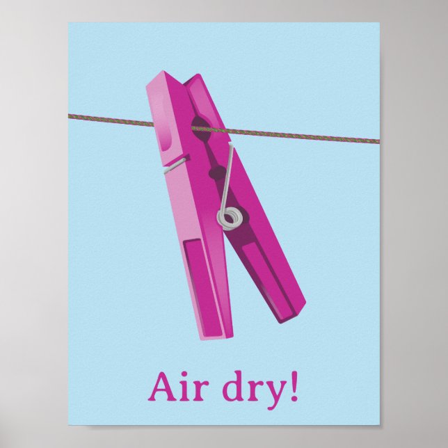 Clothespin washing line peg poster (Front)