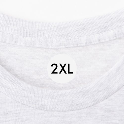 Clothing 2XL Size Labels for Clothes Apparel
