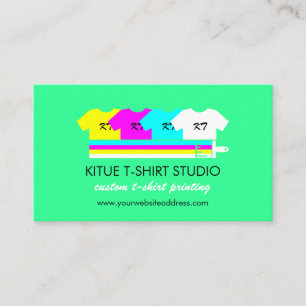 Clothing Apparel Store Print on demand Neon Green Business Card