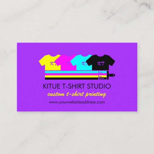 Clothing Apparel Store Print on demand purple Business Card