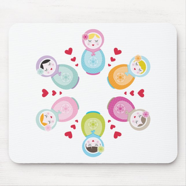 CLOTHING :: babushka dolls - mandala Mouse Pad (Front)