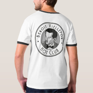 Clothing - Benoit Hot Club (B&W Logo front&back) T-Shirt