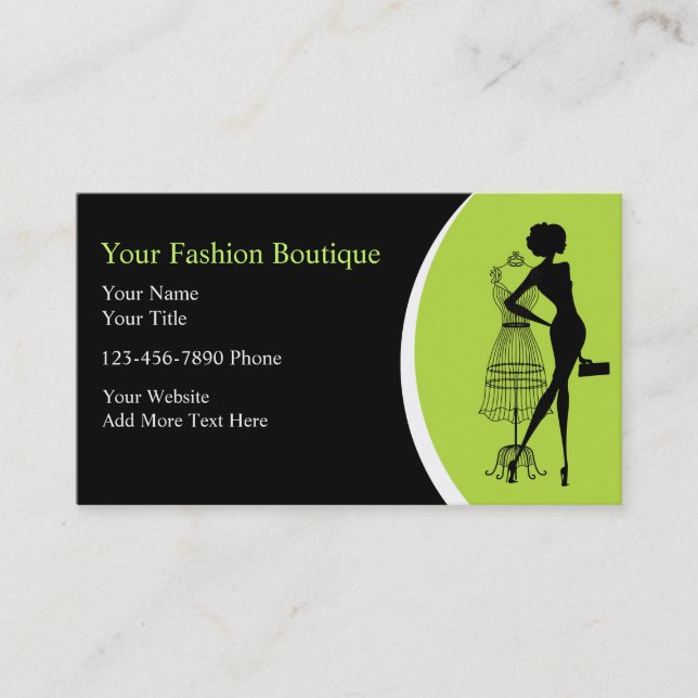Clothing Boutique Business Cards (Front)