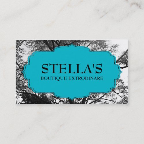 Clothing Boutique Trees Retail Business Cards