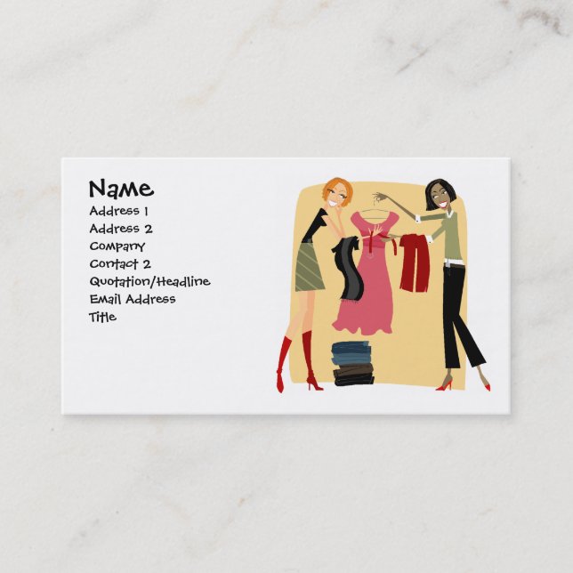 Clothing Business Cards (Front)