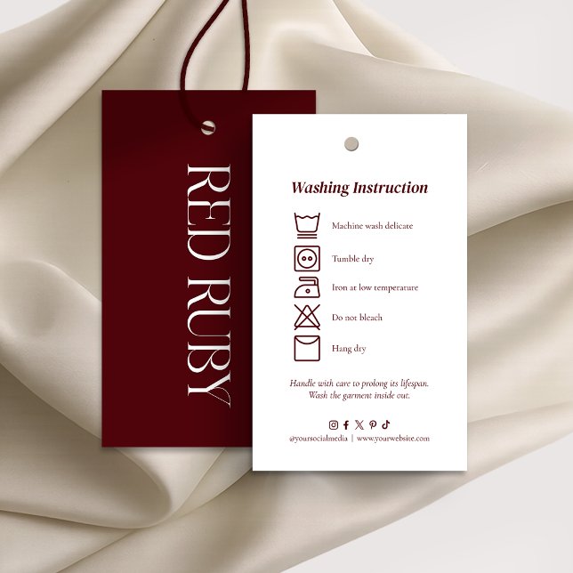 Clothing Care Hang Tag Card (Creator Uploaded)