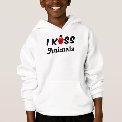 Clothing Children I Kiss Animals Hoodie