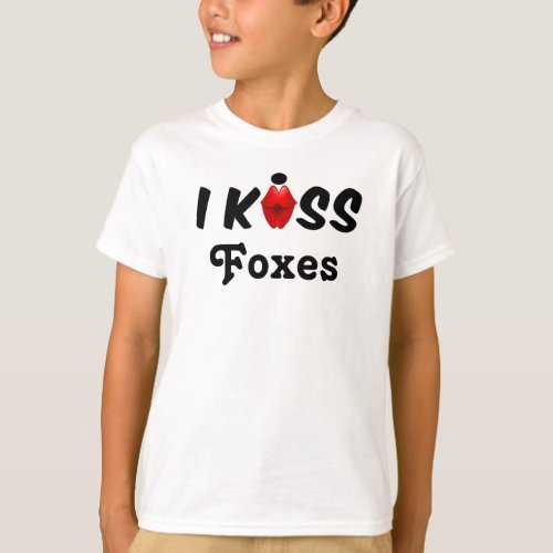 Clothing Children I Kiss Foxes T_Shirt