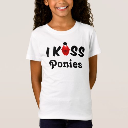 Clothing Children I Kiss Ponies T_Shirt