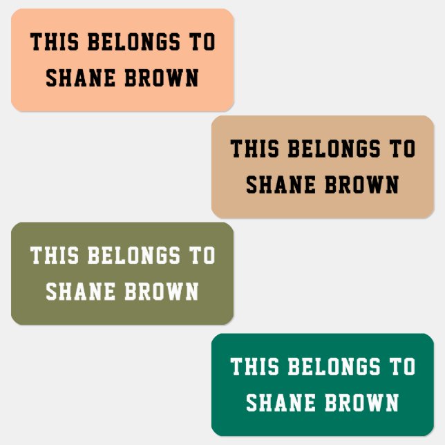 Clothing Colored Name Kids' Labels (Group)