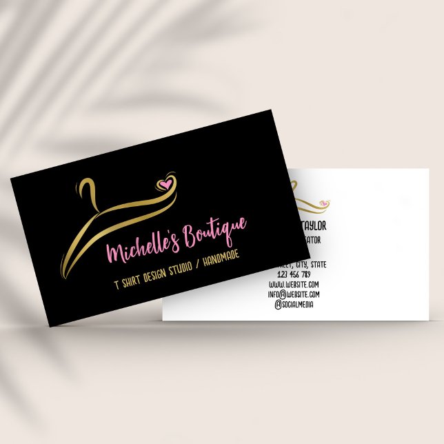 Clothing Custom T Shirt Print Apparel Store Busine Business Card (Creator Uploaded)