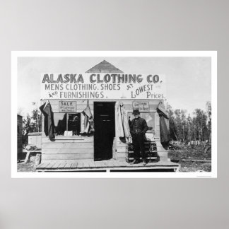 Clothing in Anchorage, Alaska 1915 Poster