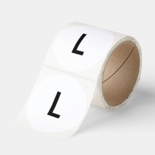 Clothing L Large Size Round Adhesive Labels for Cl