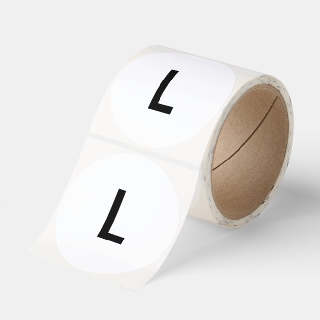 Clothing L Large Size Round Adhesive Labels for Cl (Roll)